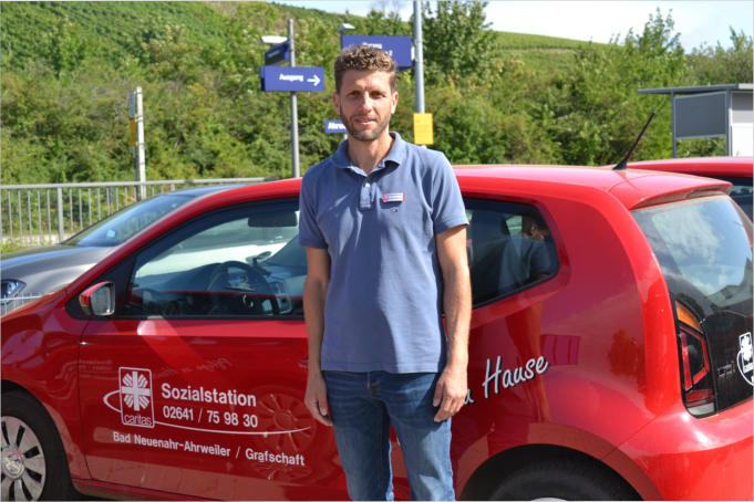 „Das Leben im Ahrtal muss und wird weitergehen“, sagt Andreas Schwiperich von der Caritas-Sozialstation Bad Neuenahr-Ahrweiler / Grafschaft.